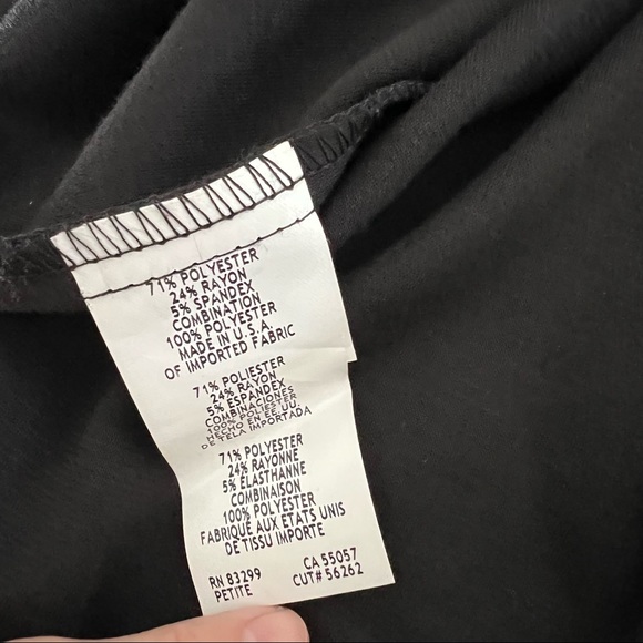 BLACK / SILVER MINI DRESS WITH BEADED NECKLINE - Picture 6 of 6